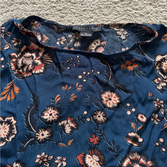 Sanctuary Blue Life Harvest Moon Floral Print Tilly Shirt - Picture 2 of 4